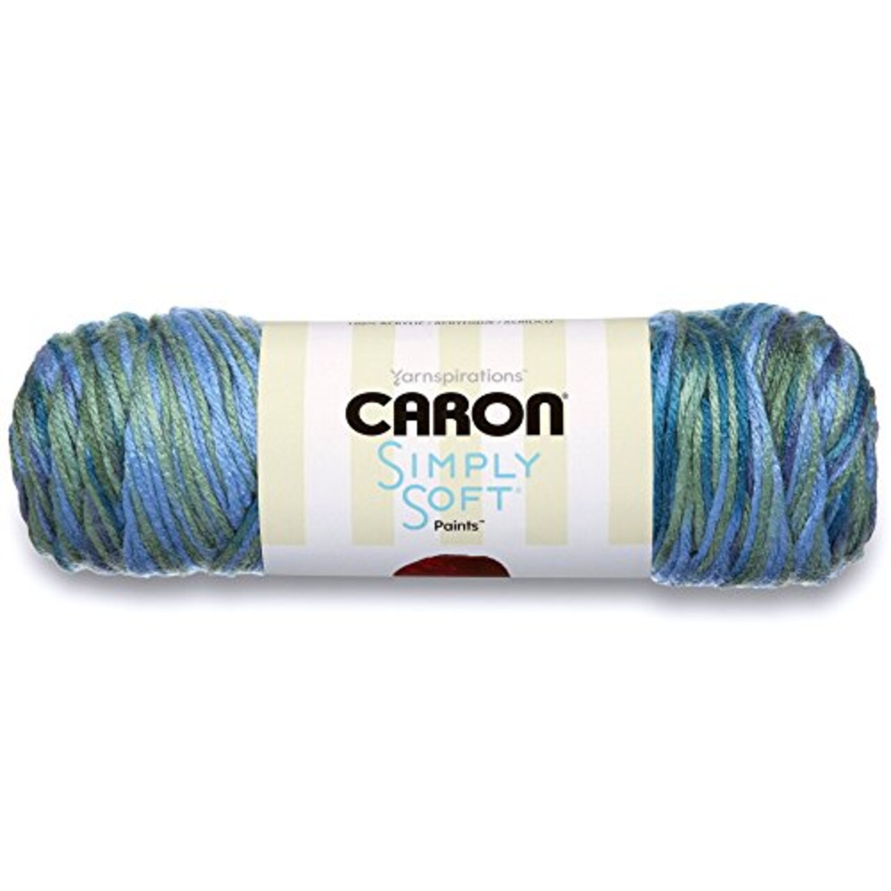 Caron Simply Soft Paints Yarn (4) Medium Worsted Gauge 100% Acrylic - 5oz - Spring Brook - Machine Wash & Dry